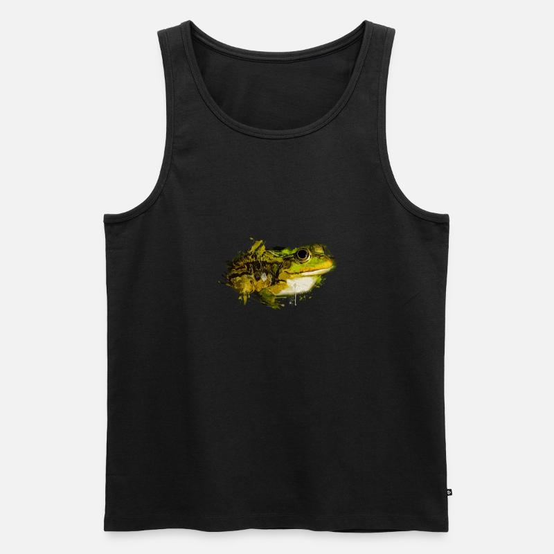 Frogs, Toad, Tree Frog, Frog - Men's Premium Organic Tank Top - black