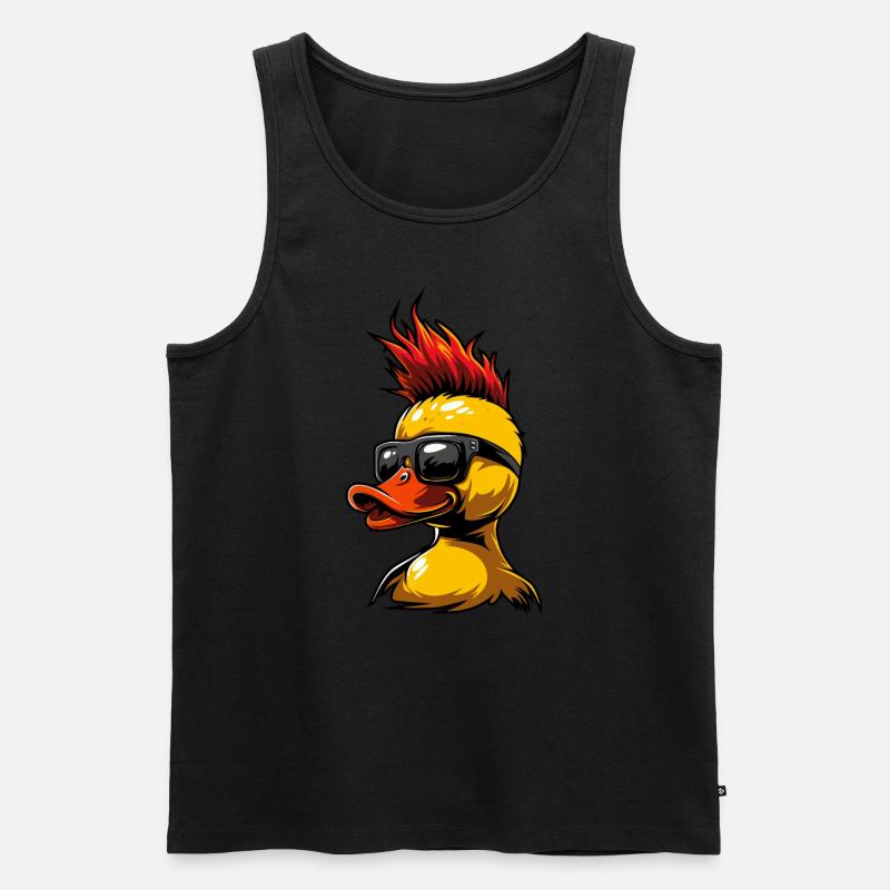 Gummientenpunk - Männer Premium Bio Tank Top - Schwarz