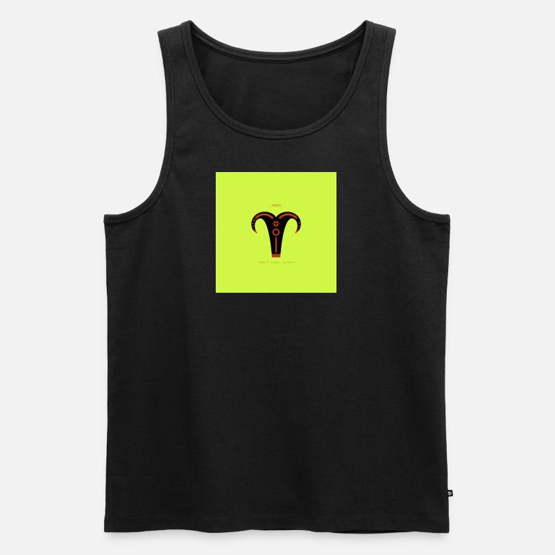 STERNZEICHEN Widder -green- - Männer Premium Bio Tank Top - Schwarz