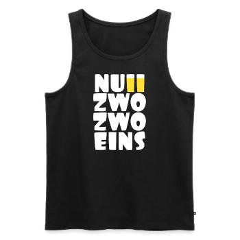 null zwo zwo eins 0221 Köln Outfit Kölle Cologne - Männer Premium Bio Tank Top - Schwarz - Vorne - Michal (187cm)