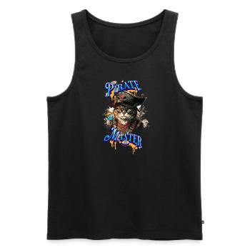 Cool Pirate Cat Shirt - Pirate Master - Débardeur bio Premium Homme - noir - Devant - Michal (187cm)