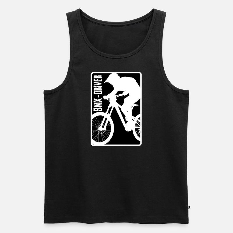 BMX Driver - Männer Premium Bio Tank Top - Schwarz