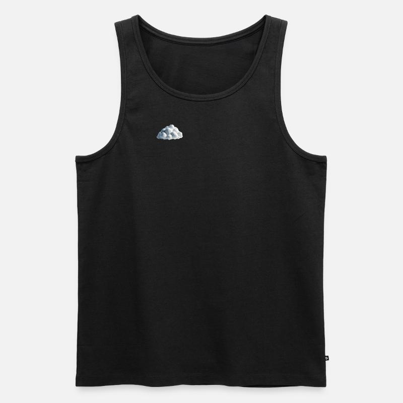 Wolke Polygon - Männer Premium Bio Tank Top - Schwarz