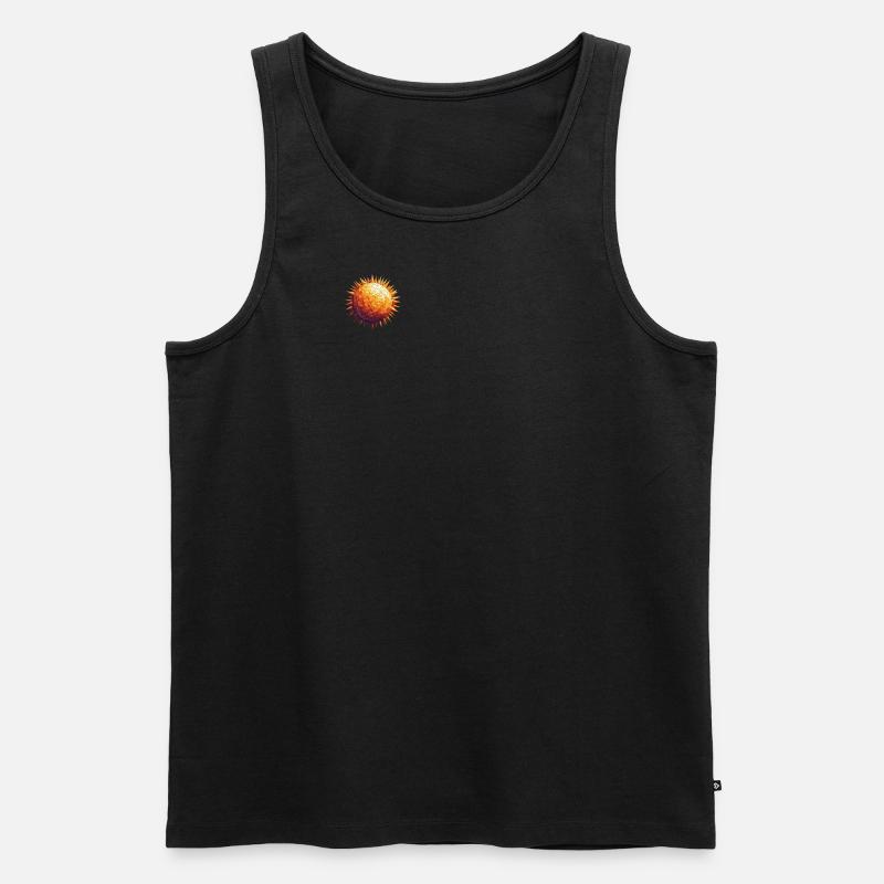 Sonne Polygon - Männer Premium Bio Tank Top - Schwarz