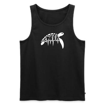Herzschlag Schildkröte - Männer Premium Bio Tank Top - Schwarz - Vorne - Michal (187cm)