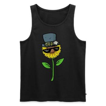Sonnenblume Sonnenbrille lustige Bilder witzig - Männer Premium Bio Tank Top - Schwarz - Vorne - Michal (187cm)