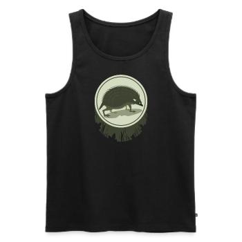 Igel - Männer Premium Bio Tank Top - Schwarz - Vorne - AI Model Male 178 light (178cm)