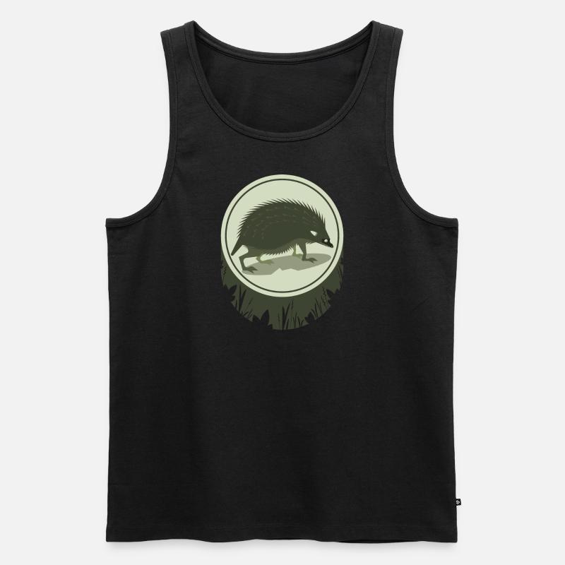Igel - Männer Premium Bio Tank Top - Schwarz