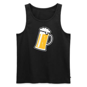XLustig Design for Cheerful Occasions (R/3) - Men's Premium Organic Tank Top - black - Front - AI Model Male 178 light (178cm)