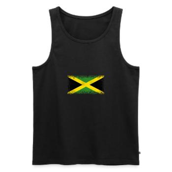 Prénom Jamaïque - Débardeur bio Premium Homme - noir - Devant - Michal (187cm)