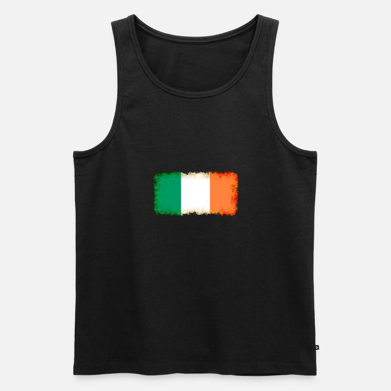 Land Irland - Männer Premium Bio Tank Top - Schwarz