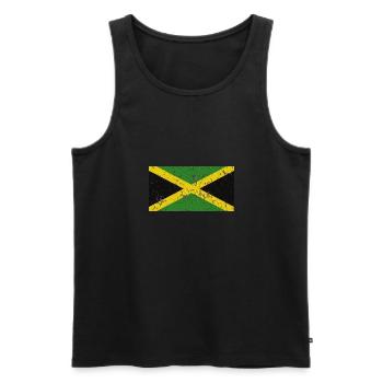 Pays pour la Jamaïque Drapeau de la Jamaïque - Débardeur bio Premium Homme - noir - Devant - AI Model Male 178 light (178cm)