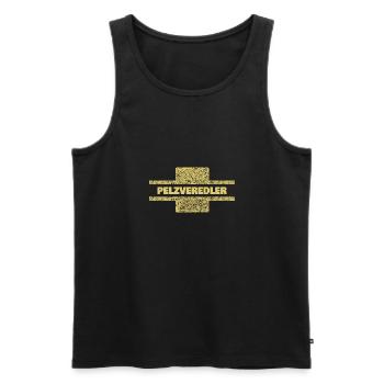 Geschenk für Pelzveredler - Männer Premium Bio Tank Top - Schwarz - Vorne - Michal (187cm)