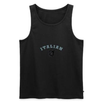 Italien Geschichte Antik Wolf Rom Italienisch - Männer Premium Bio Tank Top - Schwarz - Vorne - AI Model Male 178 light (178cm)