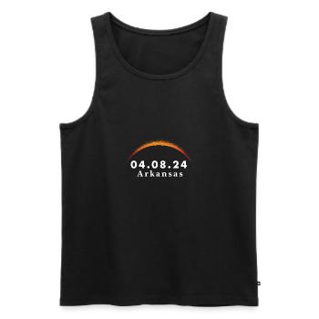 Total Solar Eclipse Path of Totality Arkansas - Männer Premium Bio Tank Top - Schwarz - Vorne - AI Model Male 178 light (178cm)