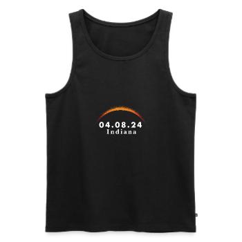 Total Solar Eclipse Path of Totality Indiana - Men's Premium Organic Tank Top - black - Front - AI Model Male 178 light (178cm)