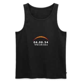 Total Solar Eclipse Path of Totality Oklahoma - Männer Premium Bio Tank Top - Schwarz - Vorne - AI Model Male 178 light (178cm)