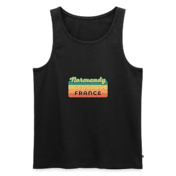 Tourist Frankreich Normandie Normannisch Sprache - Männer Premium Bio Tank Top - Schwarz - Vorne - Michal (187cm)