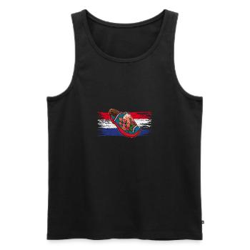 Niederlande Holzschuh National Symbol Flagge - Männer Premium Bio Tank Top - Schwarz - Vorne - Michal (187cm)