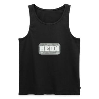 Gesundheit Heidi - Männer Premium Bio Tank Top - Schwarz - Vorne - AI Model Male 178 light (178cm)