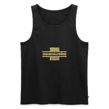 Testeur de métaux précieux comme profession - Débardeur bio Premium Homme - noir - Devant - Michal (187cm)