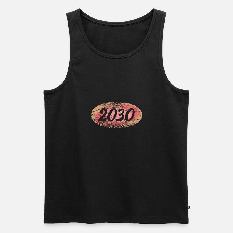 2030 - Männer Premium Bio Tank Top - Schwarz