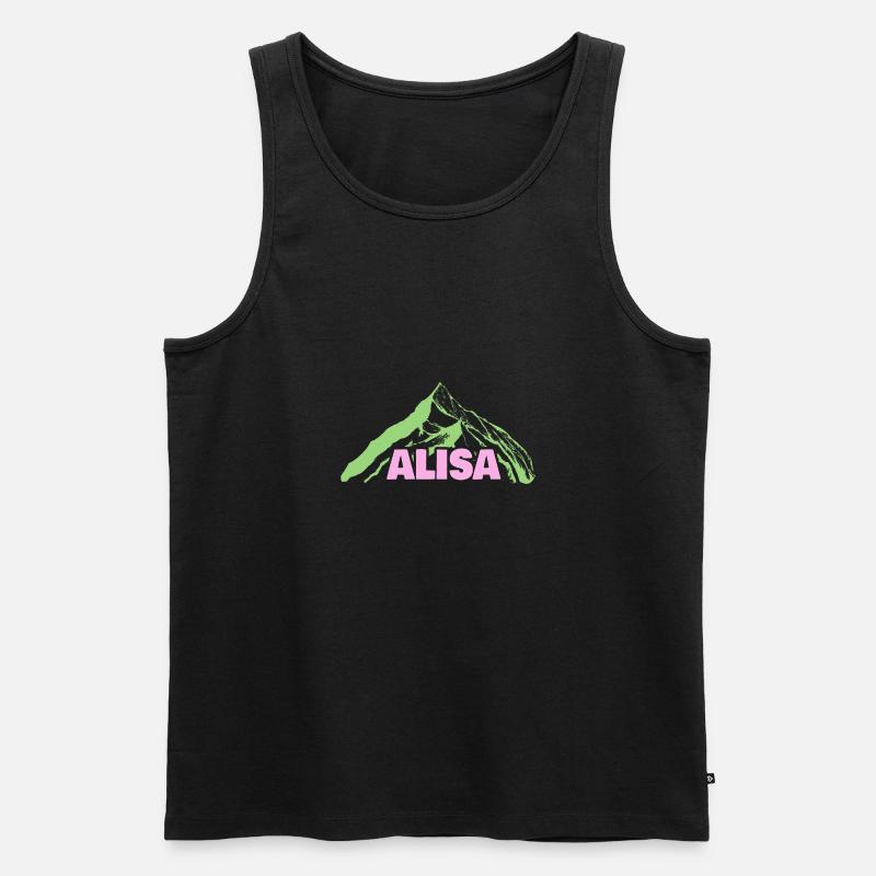 Bergsteigen Alisa - Männer Premium Bio Tank Top - Schwarz