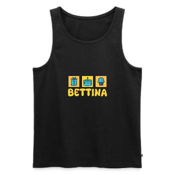 Vorname Bettina - Männer Premium Bio Tank Top - Schwarz - Vorne - Michal (187cm)