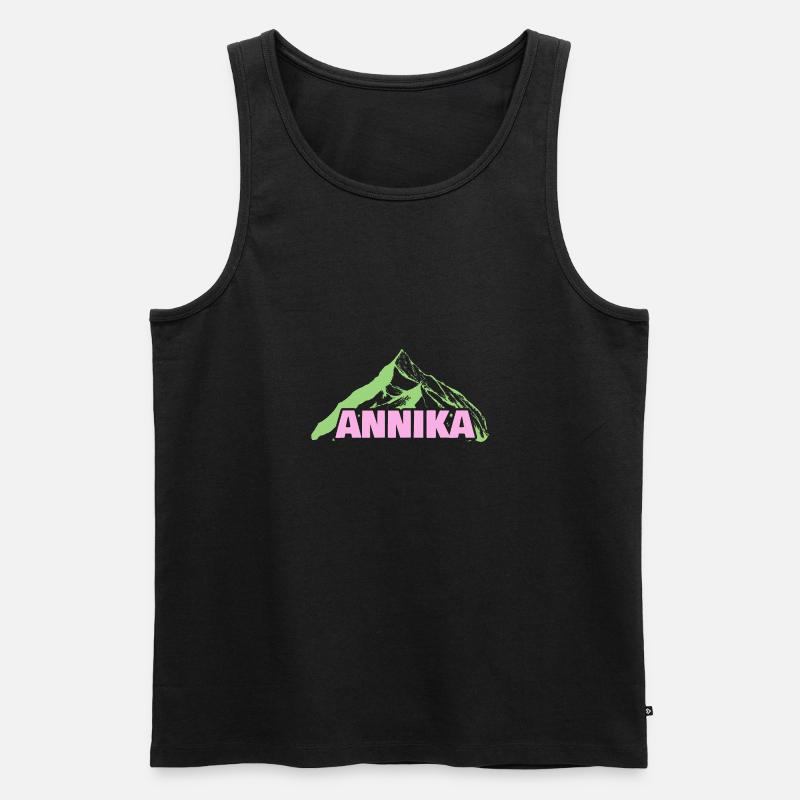 Bergsteigen Annika - Männer Premium Bio Tank Top - Schwarz