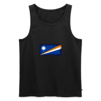 Marshall Islands - Men's Premium Organic Tank Top - black - Front - AI Model Male 178 light (178cm)