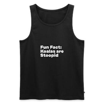 Koalas are Stupid Funny Animal Pun Humor Animal - Männer Premium Bio Tank Top - Schwarz - Vorne - Michal (187cm)