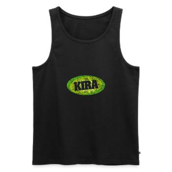 Kira - Men's Premium Organic Tank Top - black - Front - AI Model Male 178 light (178cm)