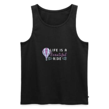 Heißluftballon & Ballon Fahrer Geschenk - Männer Premium Bio Tank Top - Schwarz - Vorne - Michal (187cm)