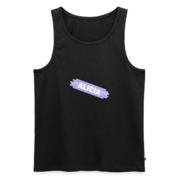 Mutter Alicia - Männer Premium Bio Tank Top - Schwarz - Vorne - Michal (187cm)