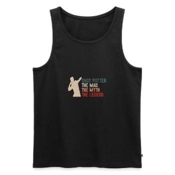 Kugelstoßen Werfen Leichtathletik - Männer Premium Bio Tank Top - Schwarz - Vorne - Michal (187cm)