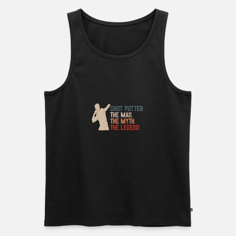 Kugelstoßen Werfen Leichtathletik - Männer Premium Bio Tank Top - Schwarz