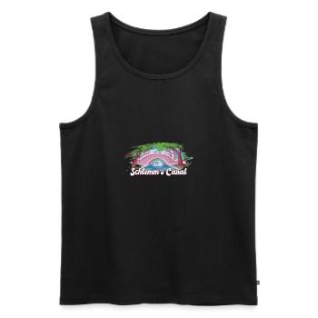 Funny Optometrist Quote Schlemm's Canal Eyeball - Men's Premium Organic Tank Top - black - Front - AI Model Male 178 light (178cm)