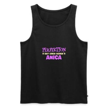 Perfektion Anica - Männer Premium Bio Tank Top - Schwarz - Vorne - Michal (187cm)