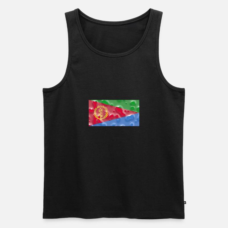 Eritrea als Eritrea - Männer Premium Bio Tank Top - Schwarz