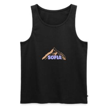 Sofia als Geschenkidee - Männer Premium Bio Tank Top - Schwarz - Vorne - AI Model Male 178 light (178cm)