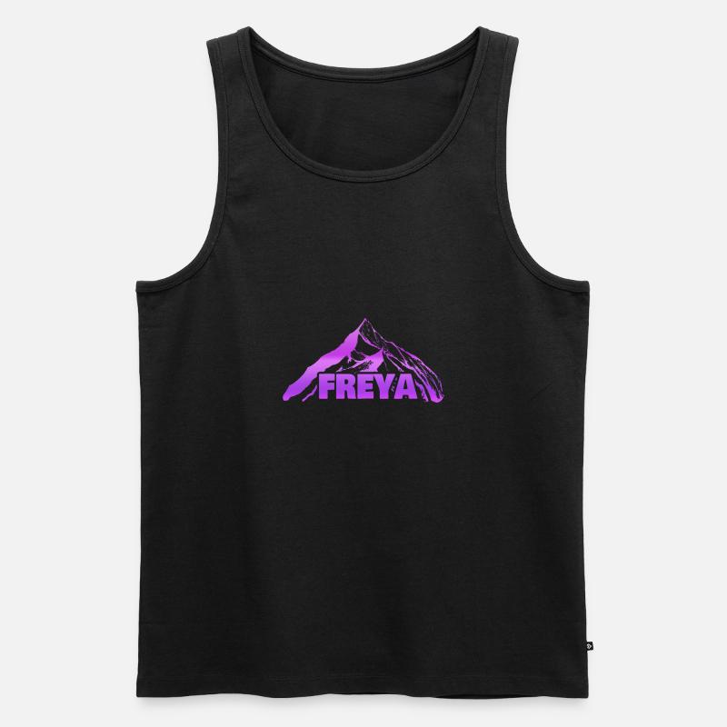 Berg Freya - Männer Premium Bio Tank Top - Schwarz
