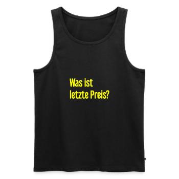 What is last price? - Men's Premium Organic Tank Top - black - Front - Michal (187cm)