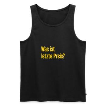 What is last price? - Men's Premium Organic Tank Top - black - Front - Michal (187cm)