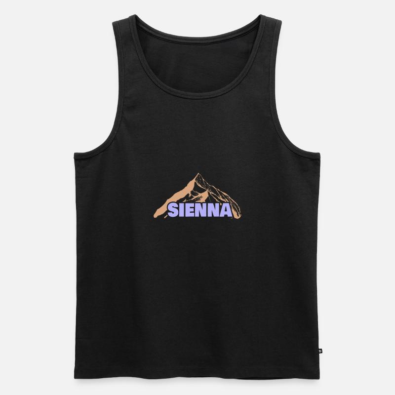 Sienna als Geschenkidee - Männer Premium Bio Tank Top - Schwarz
