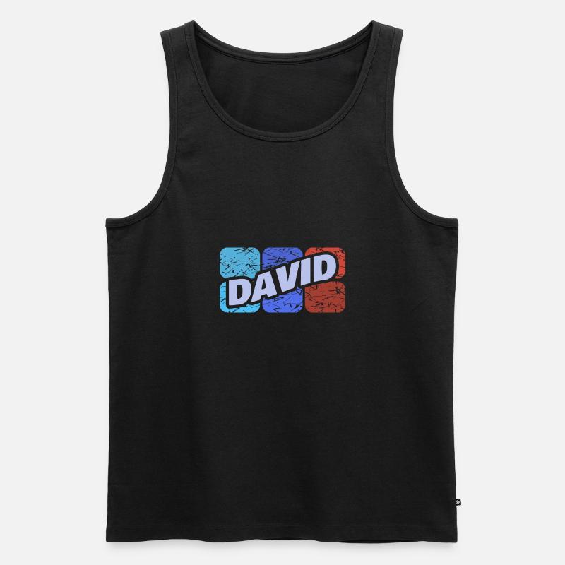 David als David - Männer Premium Bio Tank Top - Schwarz