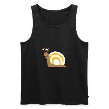 Schnecke Geschenk - Männer Premium Bio Tank Top - Schwarz - Vorne - AI Model Male 178 light (178cm)