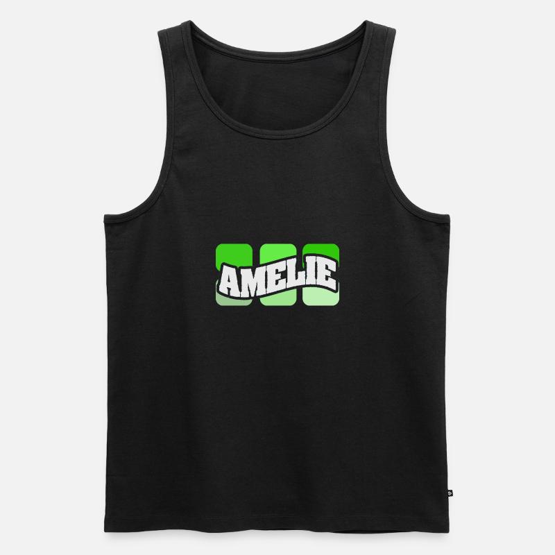 Name Amelie - Männer Premium Bio Tank Top - Schwarz