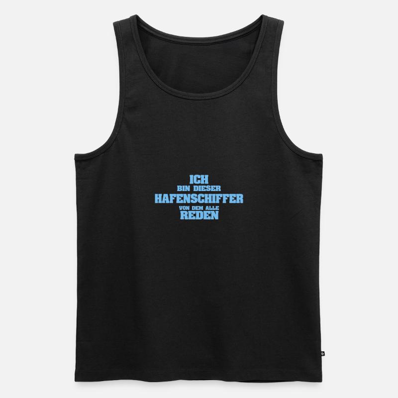 Beruf Hafenschiffer - Männer Premium Bio Tank Top - Schwarz