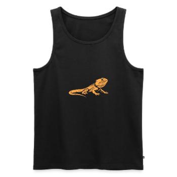 Bearded Dragon - Men's Premium Organic Tank Top - black - Front - AI Model Male 178 light (178cm)