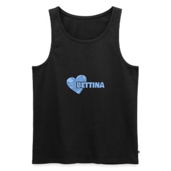 Geschenk für Bettina - Männer Premium Bio Tank Top - Schwarz - Vorne - Michal (187cm)
